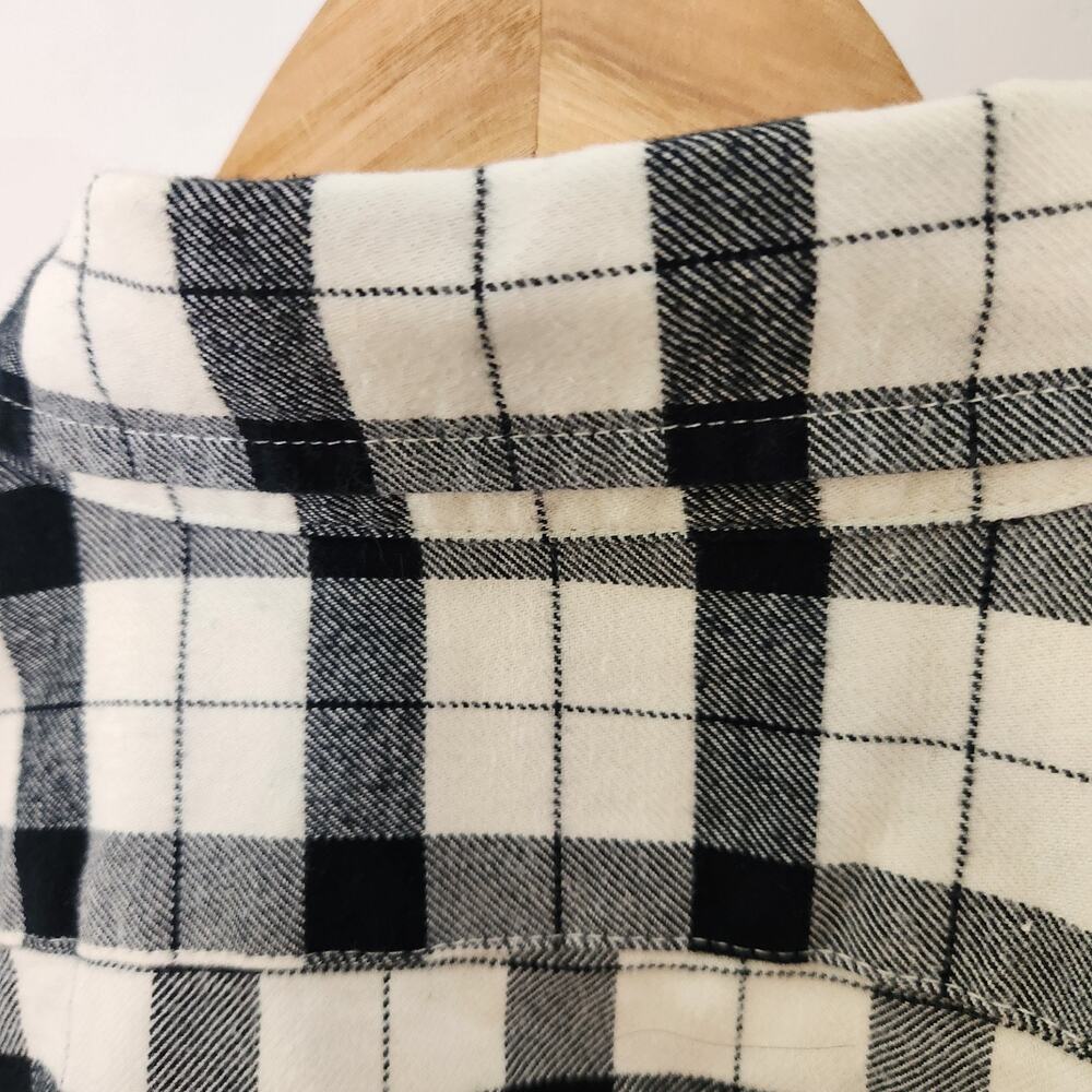 Filson Flannel Shirt XXL Womens Buttonup Alaskan Guide Plaid Black Cream Outdoor - Picture 10 of 13